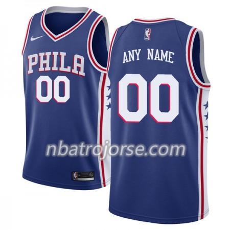 Män Philadelphia 76ers Tröja Skräddarsydda Nike 2017-18 Blå Swingman